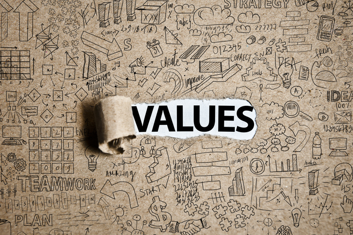 VALUES Torn Paper Concept
